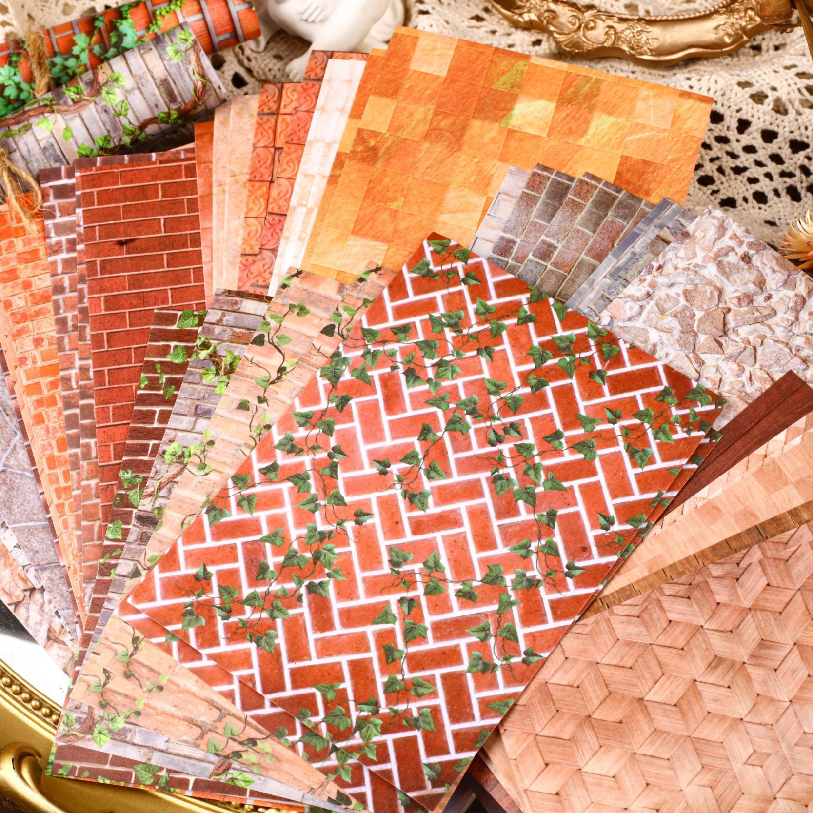 Paper Adhesive Stickers - Wall Series, 10 Pcs - ViktaShop