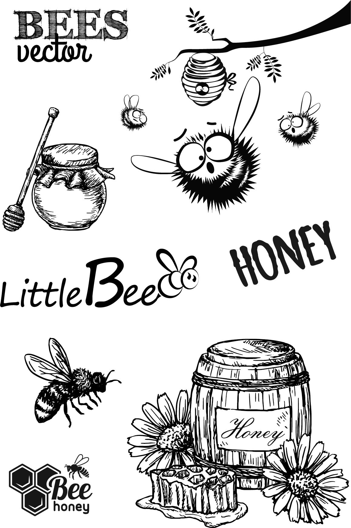 Bee Transparent Silicone Stamp – DIY PVC Children's Journal Decorative Seal - ViktaShop