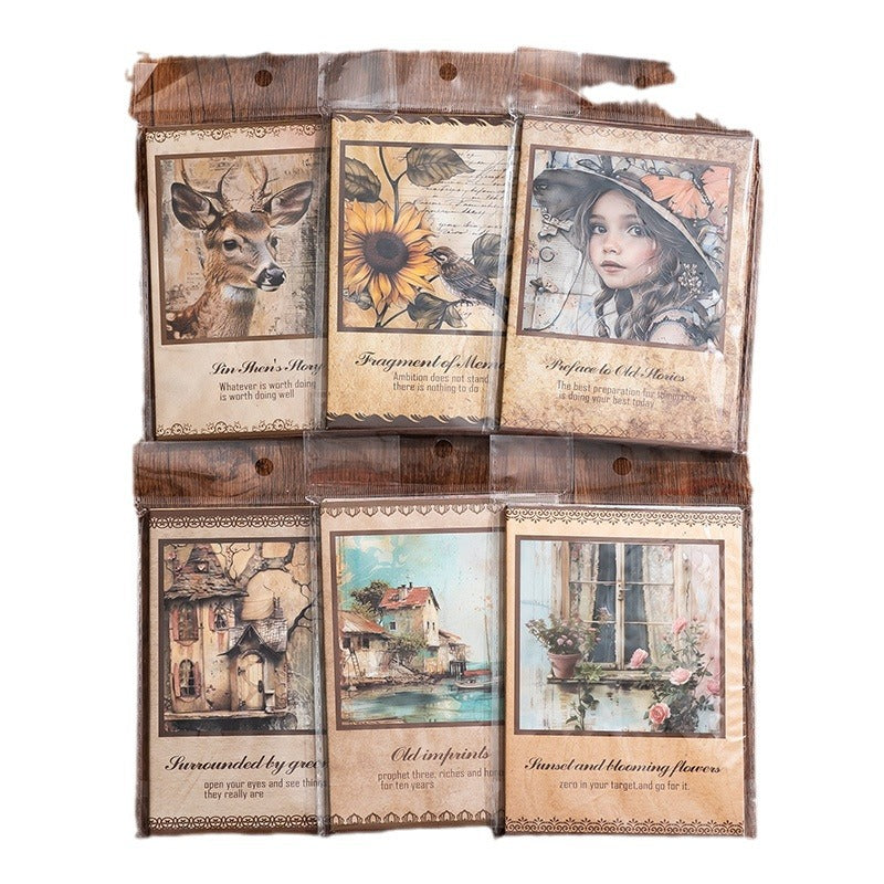 Sunset Forest Collage Decoration Material Paper, 10 Pcs - ViktaShop