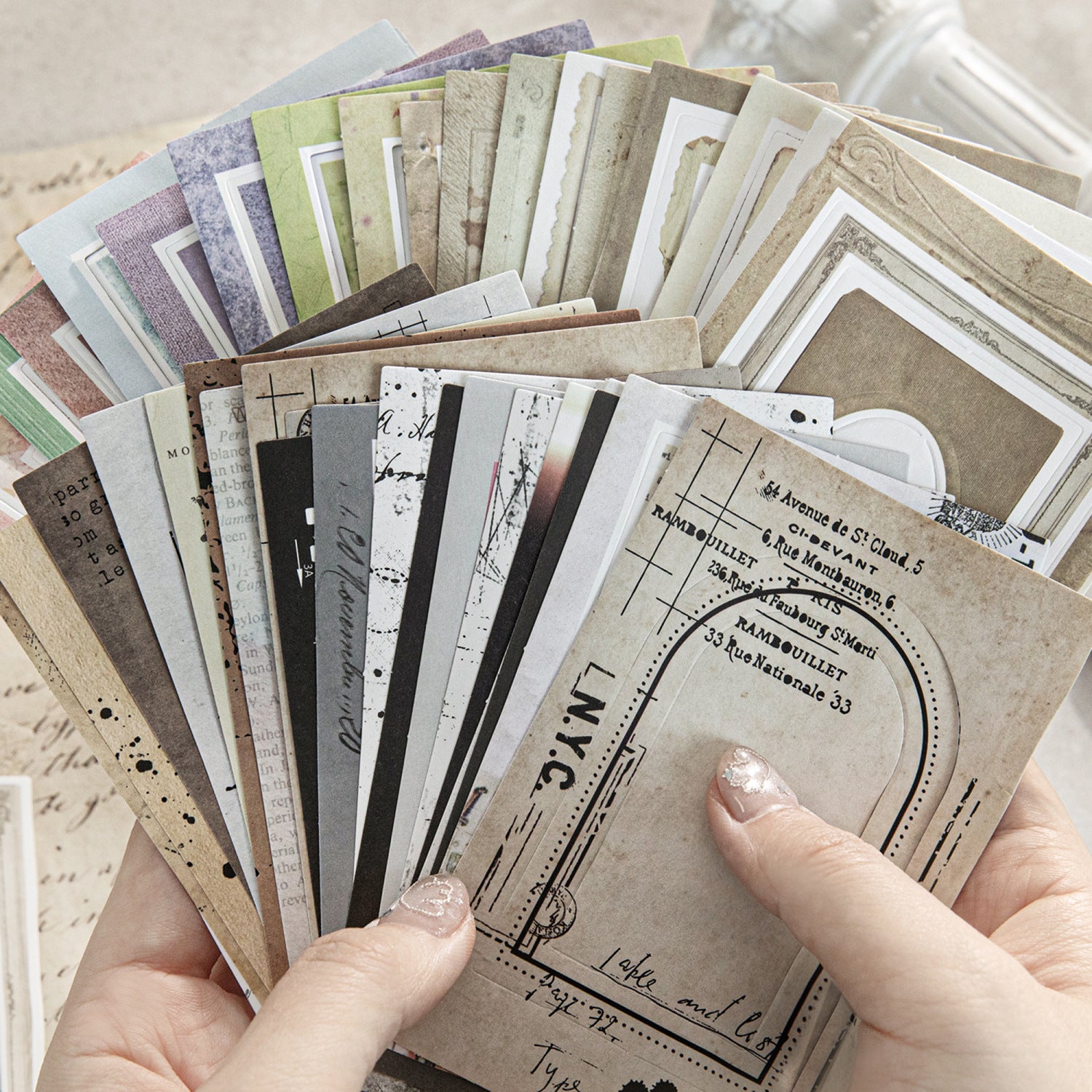 Heart Cycle Series, Retro Border Material for DIY Decoration, 6 Options - ViktaShop
