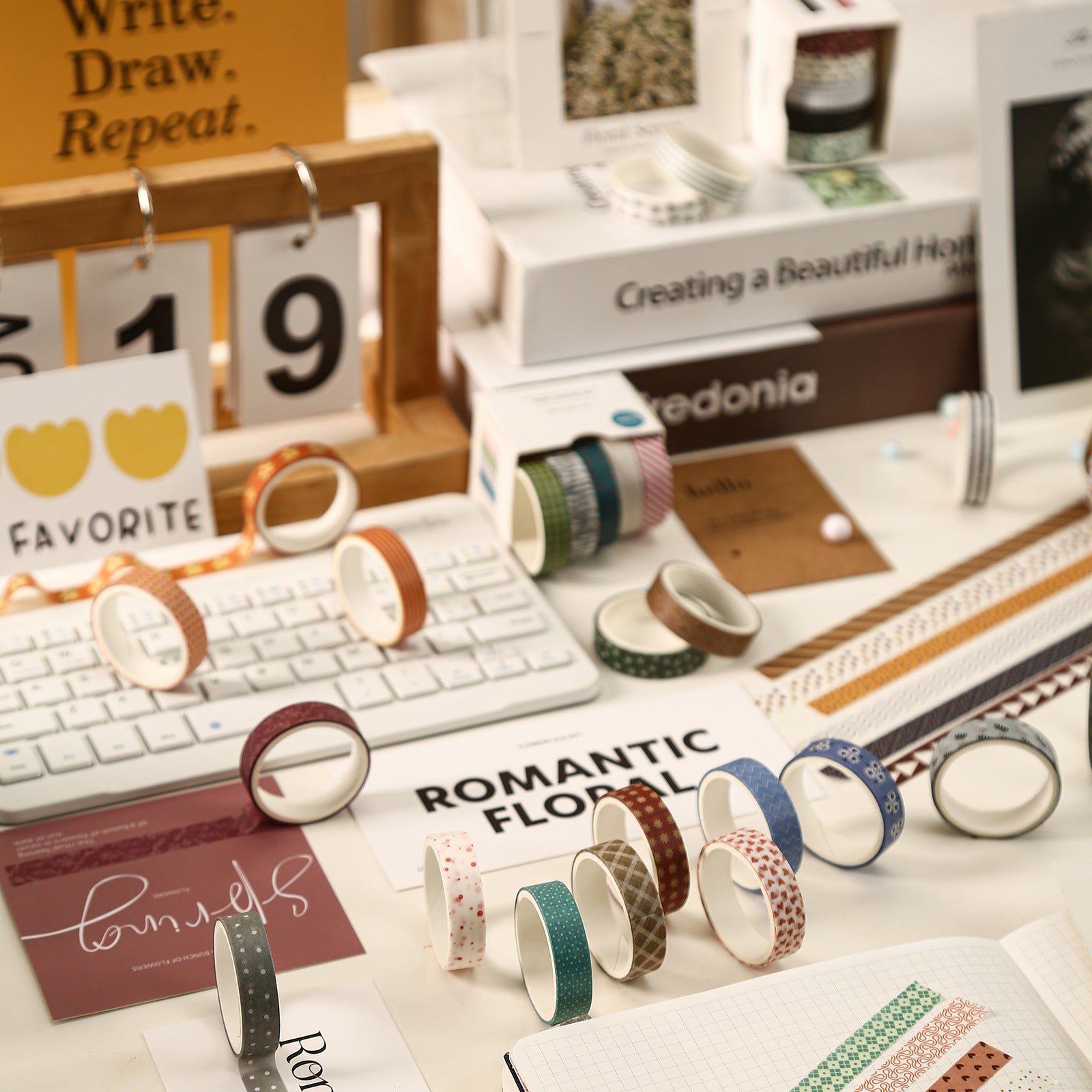 Salt Sunseeker Series – Retro Style Paper Washi Tape Set, 2m - ViktaShop