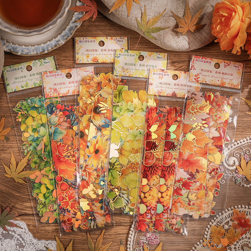 Autumn Impression PET Sticker Pack, 6 Options - ViktaShop