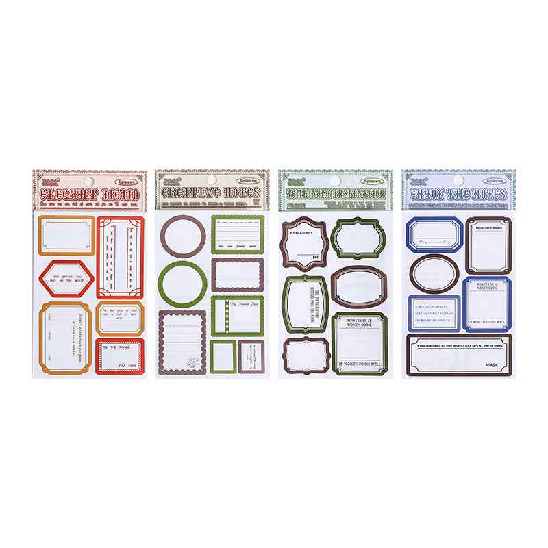 Cross-border Retro Border Die-cut Stickers