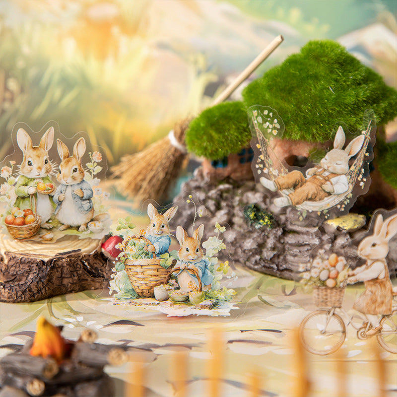 PET Sticker Pack - Peter Rabbit's Life Series - 15 Pcs - ViktaShop