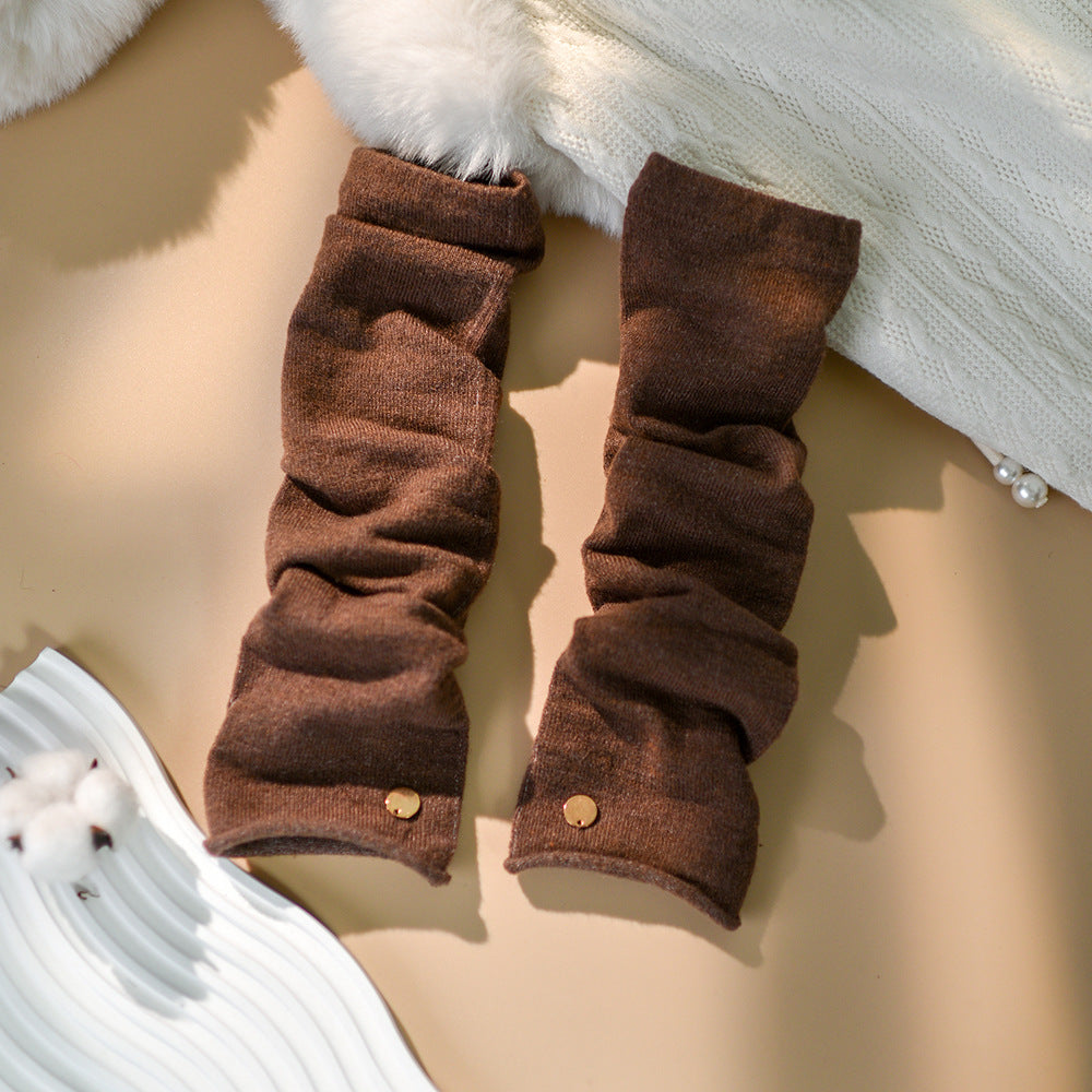 Solid Color High-Grade Wool Stacked Sleeve – Decorative Arm Guard for Scrapbooking - ViktaShop