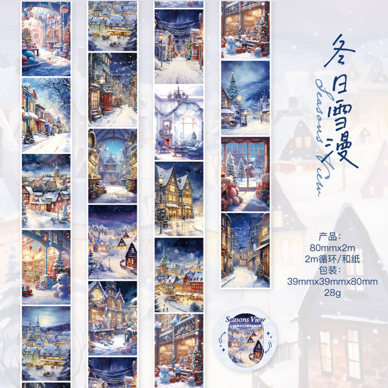 Twilight Washi Tape – Memories of the Journey, World Scenery, 2m - ViktaShop