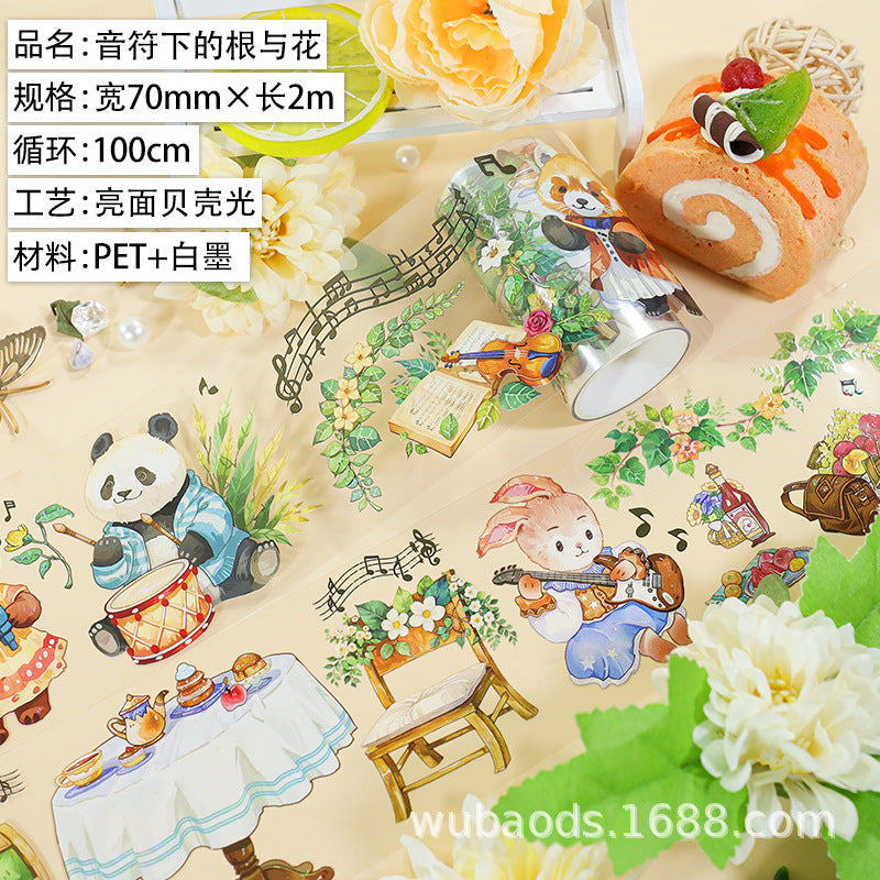 Animal PET Tape Set - Landscape Character Stickers, 2m - ViktaShop