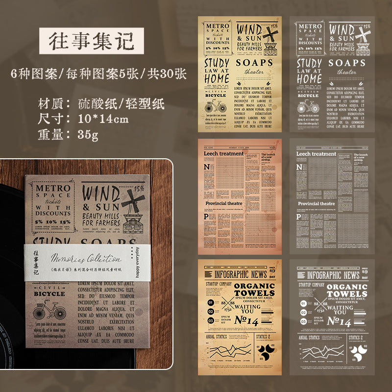 Fingertip Phrase Kraft Paper Set – Collage & Envelope Backing Paper, 8 Options - ViktaShop