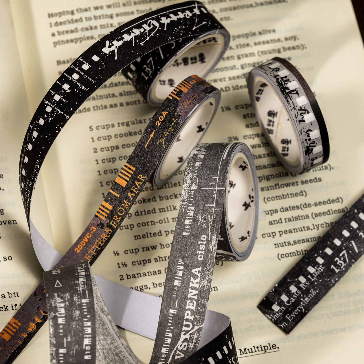 Former Book Pavilion Series – Retro Hand Account DIY Washi Tape, 2m - ViktaShop