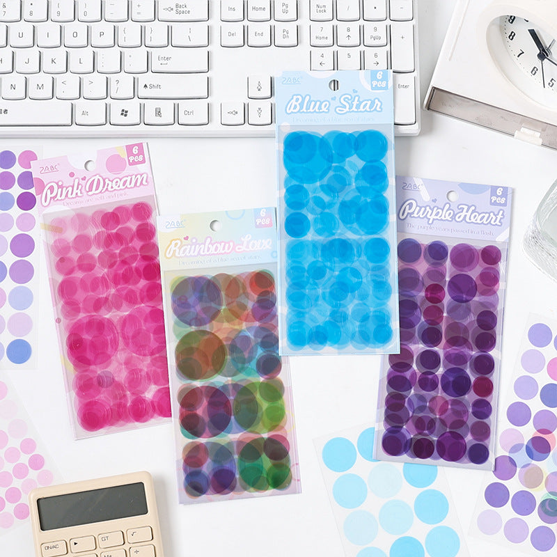 White Ink-Free Flat Stickers – Pink & Dreamy, 4 Styles, 6 Pcs - ViktaShop