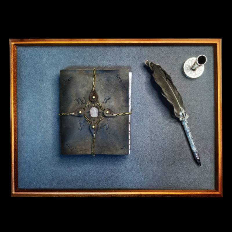 Magic Theme Notebook – Retro Handmade Cowhide Journal - ViktaShop