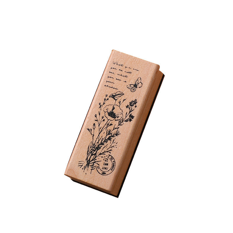 Wooden Stamp – Botanical & Girl Designs, 6 Options - ViktaShop