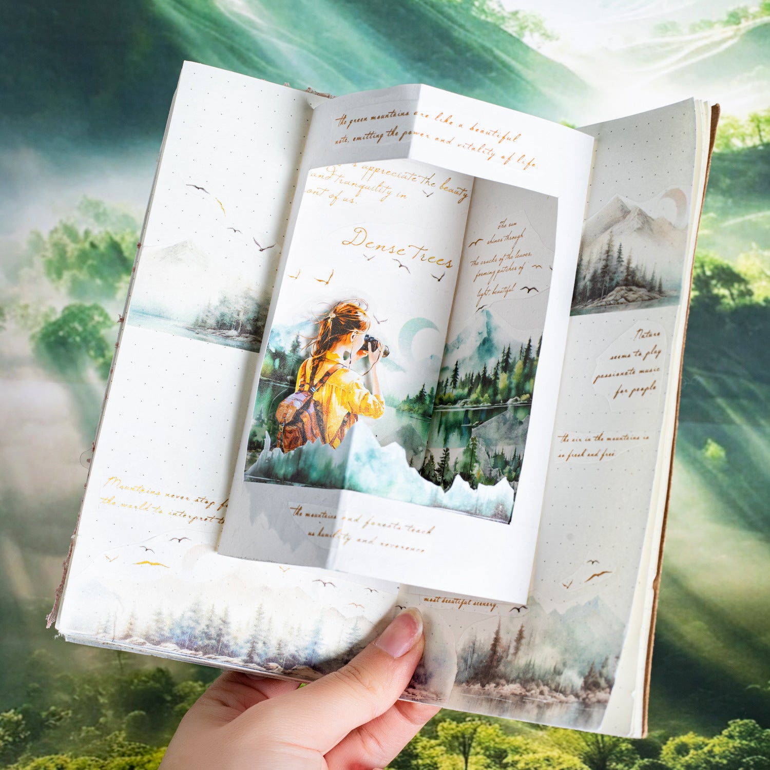 Hidden in the Mountains and Forests – Washi Tape, 2m - ViktaShop