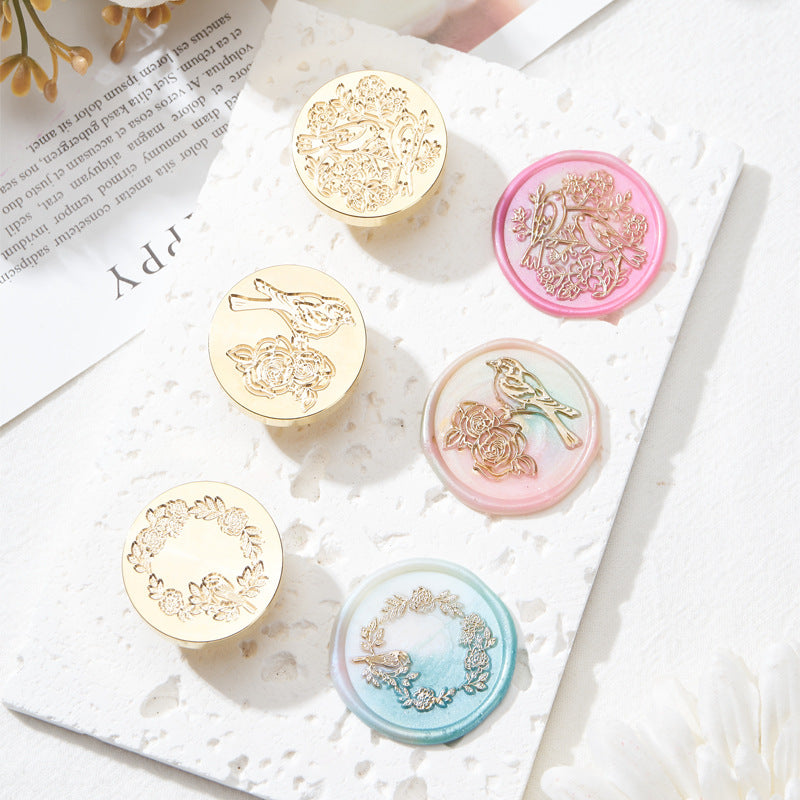 Flower & Bird Series Wax Seal Stamp – Copper Head Design - ViktaShop