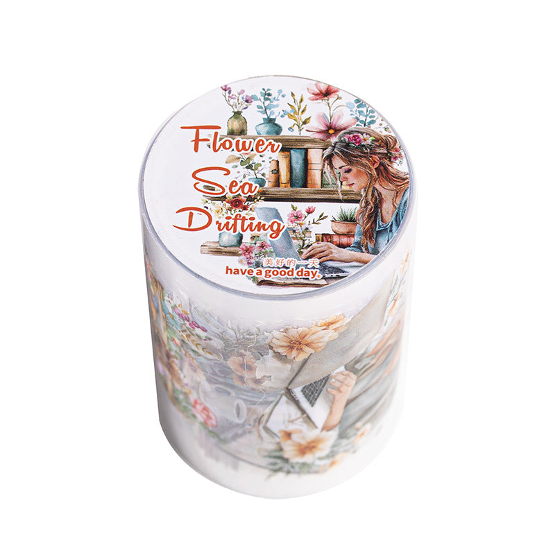 Flower Sea Free Series – PET Die-Cutting Tape, Flower Theme, 2m - ViktaShop