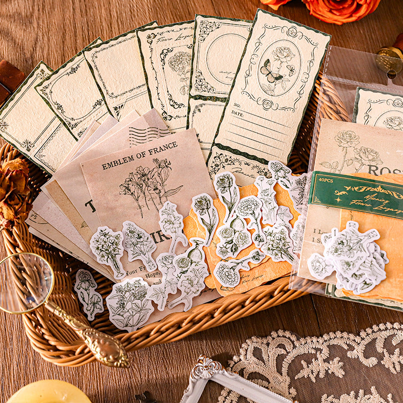 Material Paper - See Dawn Series Morning Flower, 4 Options - ViktaShop