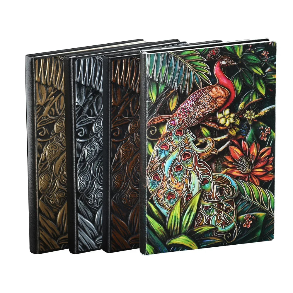 A5 Peacock Hardcover Business Notebook, 4 Options - ViktaShop