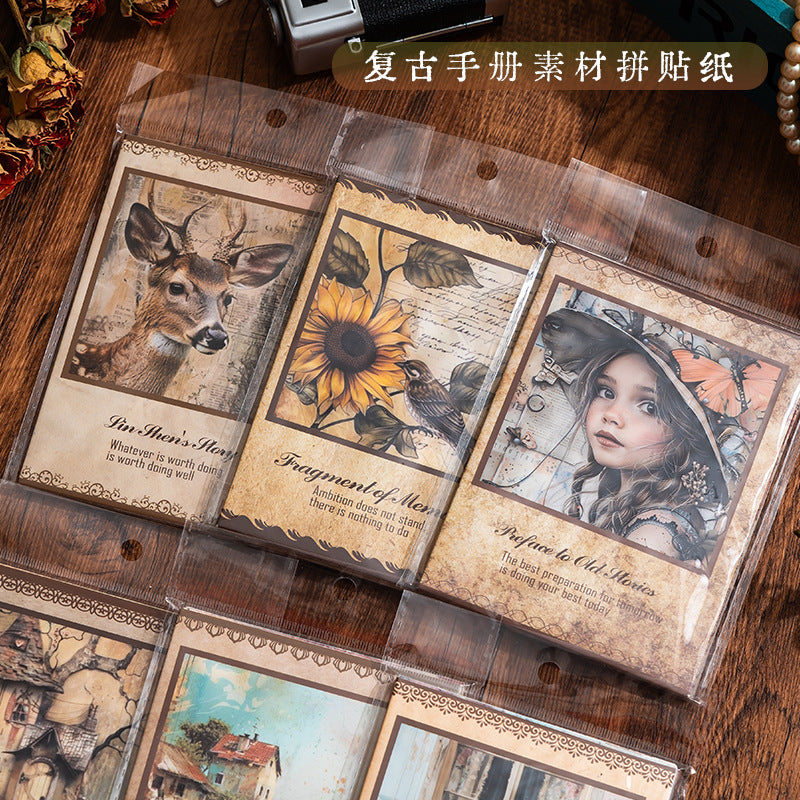 Sunset Forest Collage Decoration Material Paper, 10 Pcs - ViktaShop