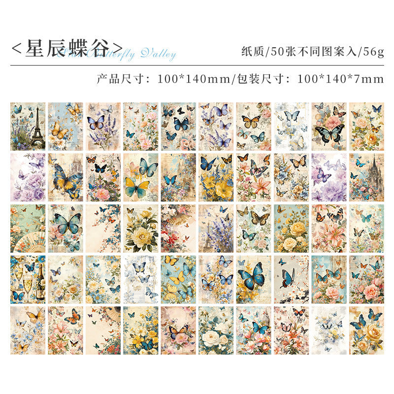 Retro Material Paper - Non-Sticky Collage Sheets - ViktaShop