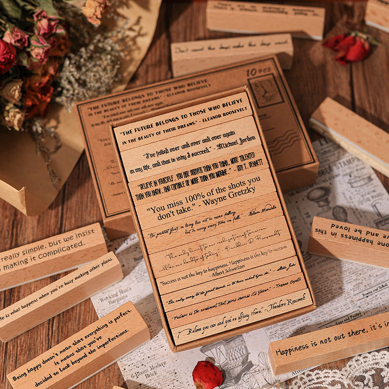 Beech Seal - Wise Language Series, 10 Pcs - ViktaShop