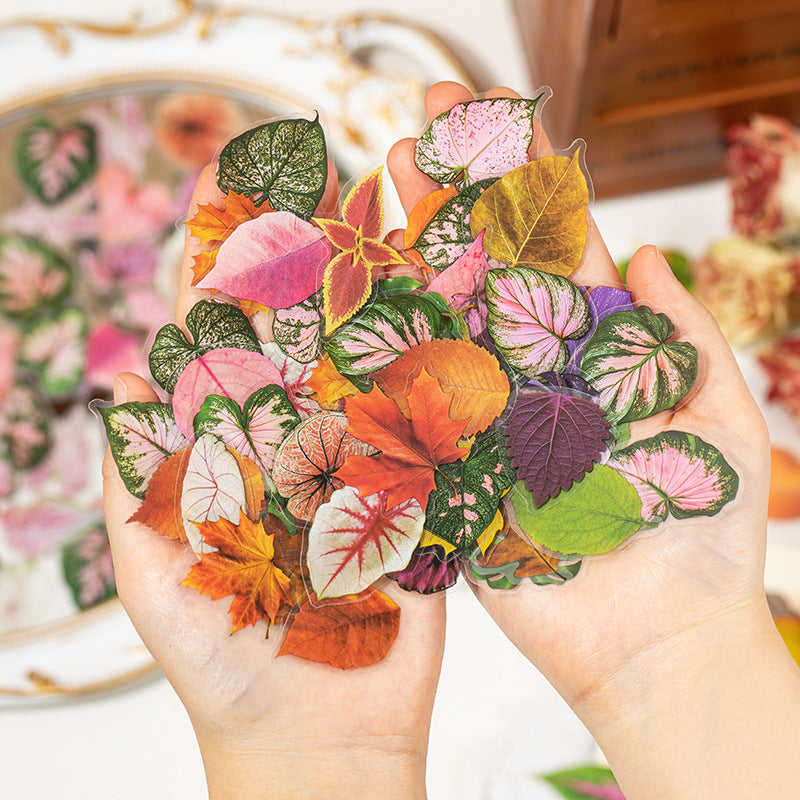 Leaf Theme Simulation Sticker – DIY Hand Account, 4 Options - ViktaShop