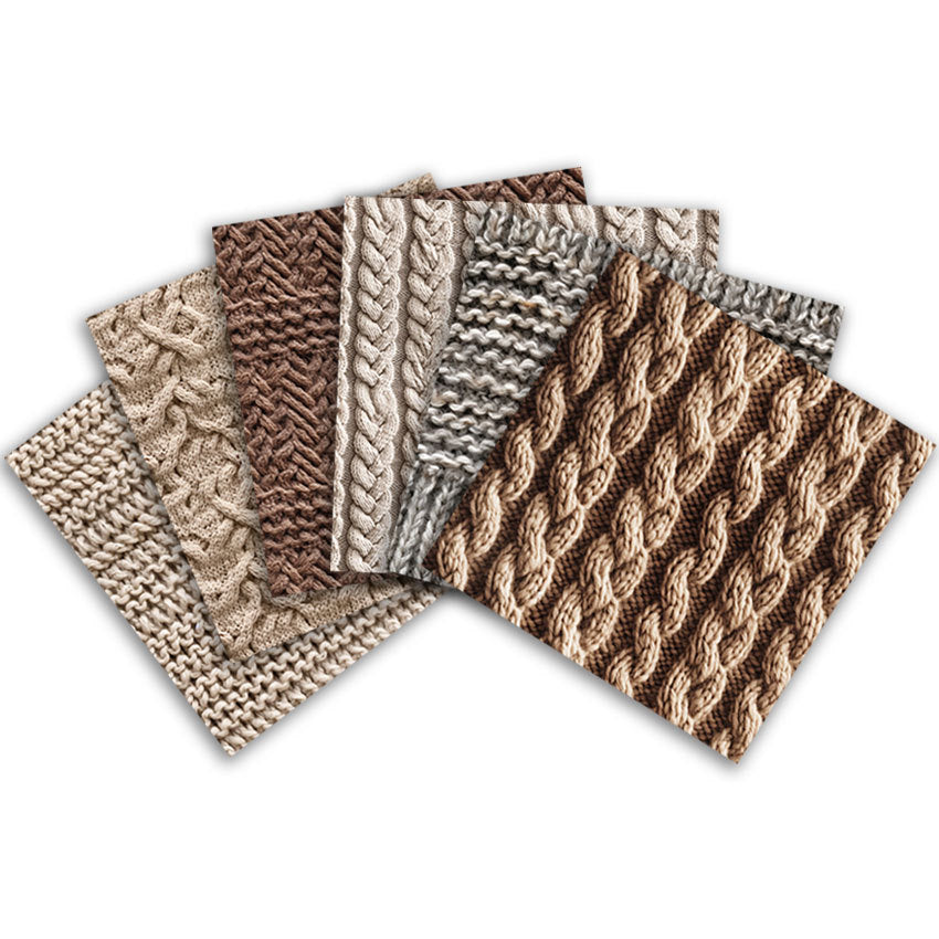 Natural Brown DIY Background Pattern Paper - 24 Sheets - ViktaShop