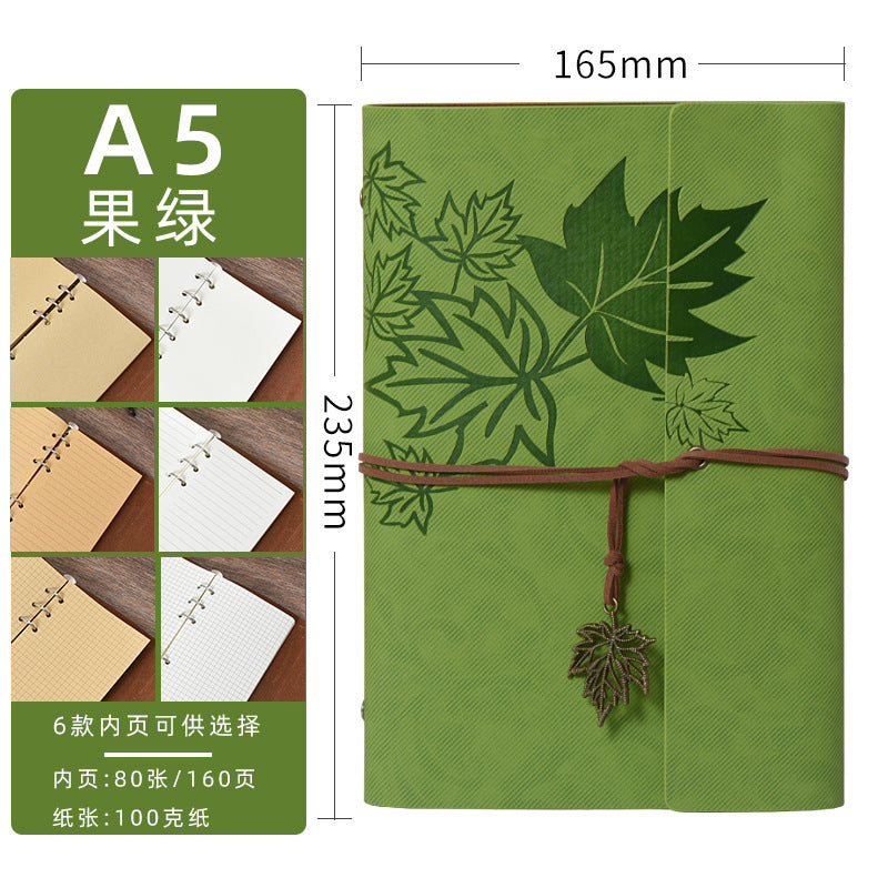 Retro Strap Loose-Leaf Notebook – Travel Day Journal - ViktaShop