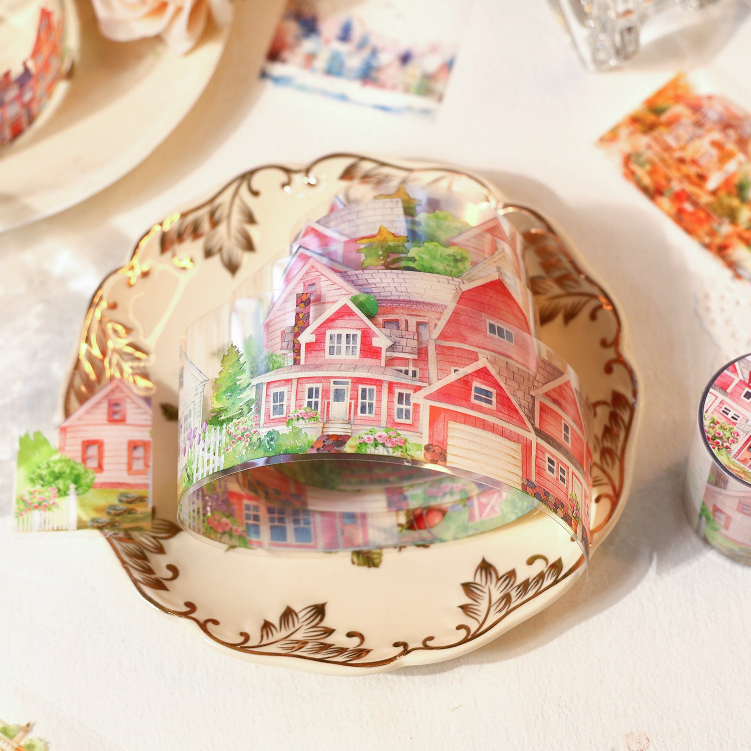 Ancient Forest PET Tape - Nordic Town Series, European Castle Theme, 2m - ViktaShop