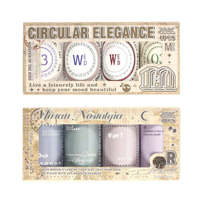 Moran’s Border English Tape Set - DIY Journal Sticker Box, 2 Options - ViktaShop