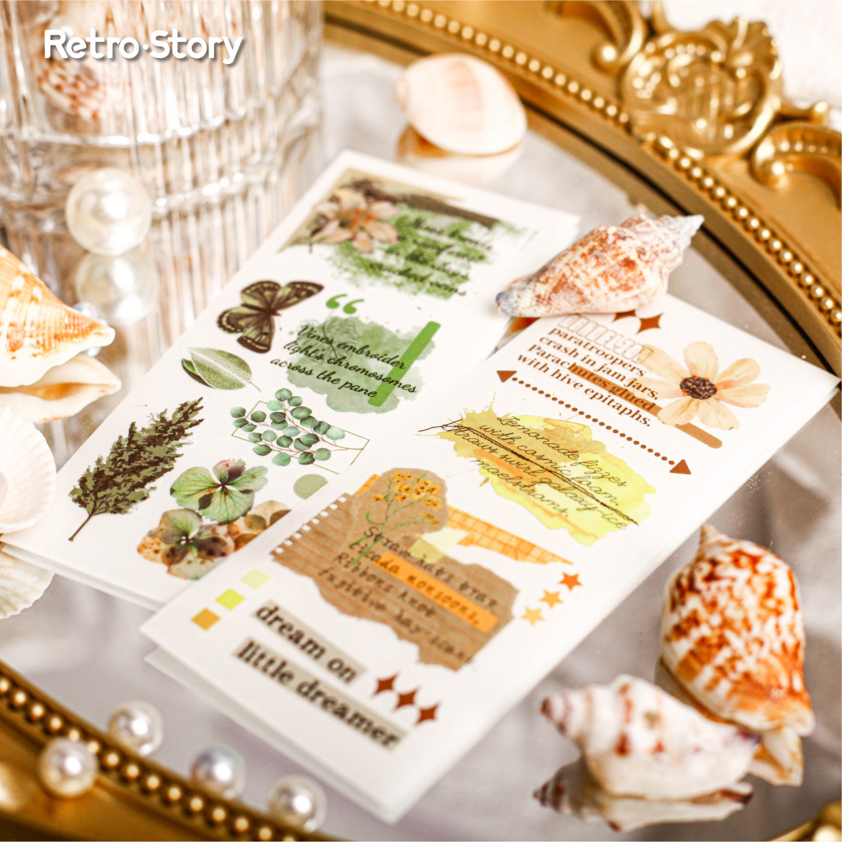 Transfer Stickers – Love Letter Whisper Series, Plant Theme, 6 Options - ViktaShop