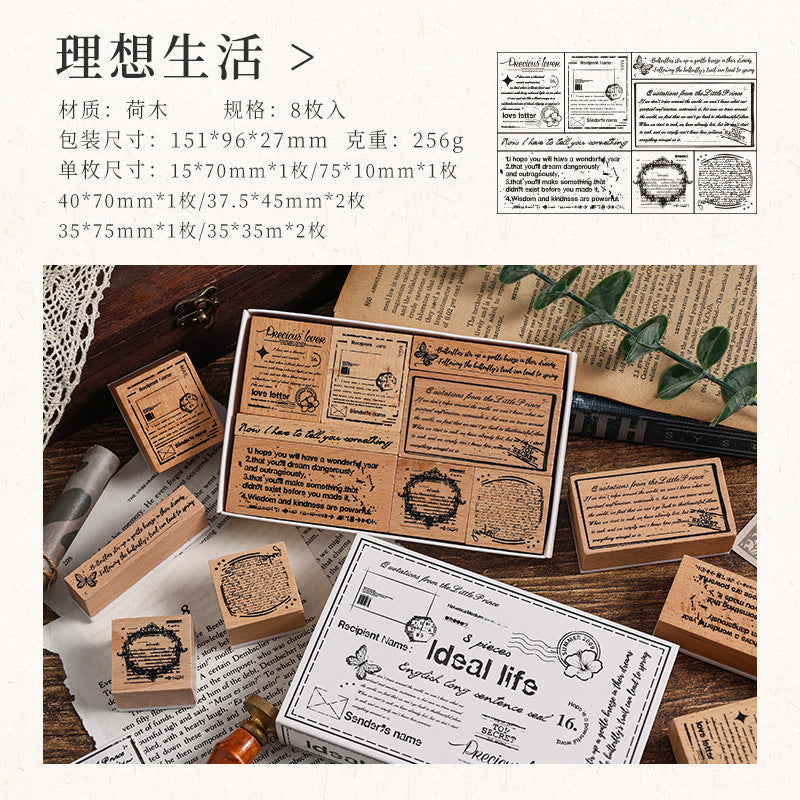 Lotus Wooden Stamp – Hand Account Seal, 2 Options - ViktaShop