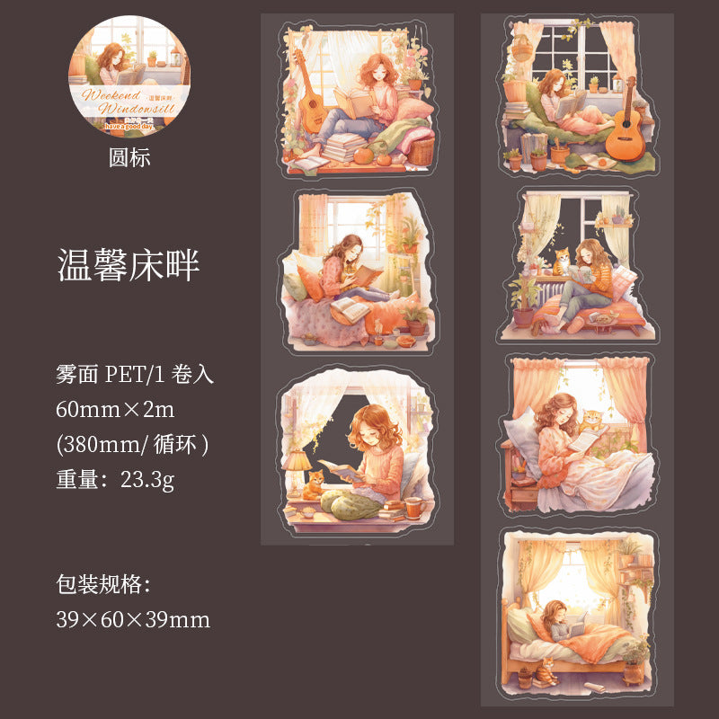 PET Tape Weekend Windowsill Series Girls, 2m - ViktaShop