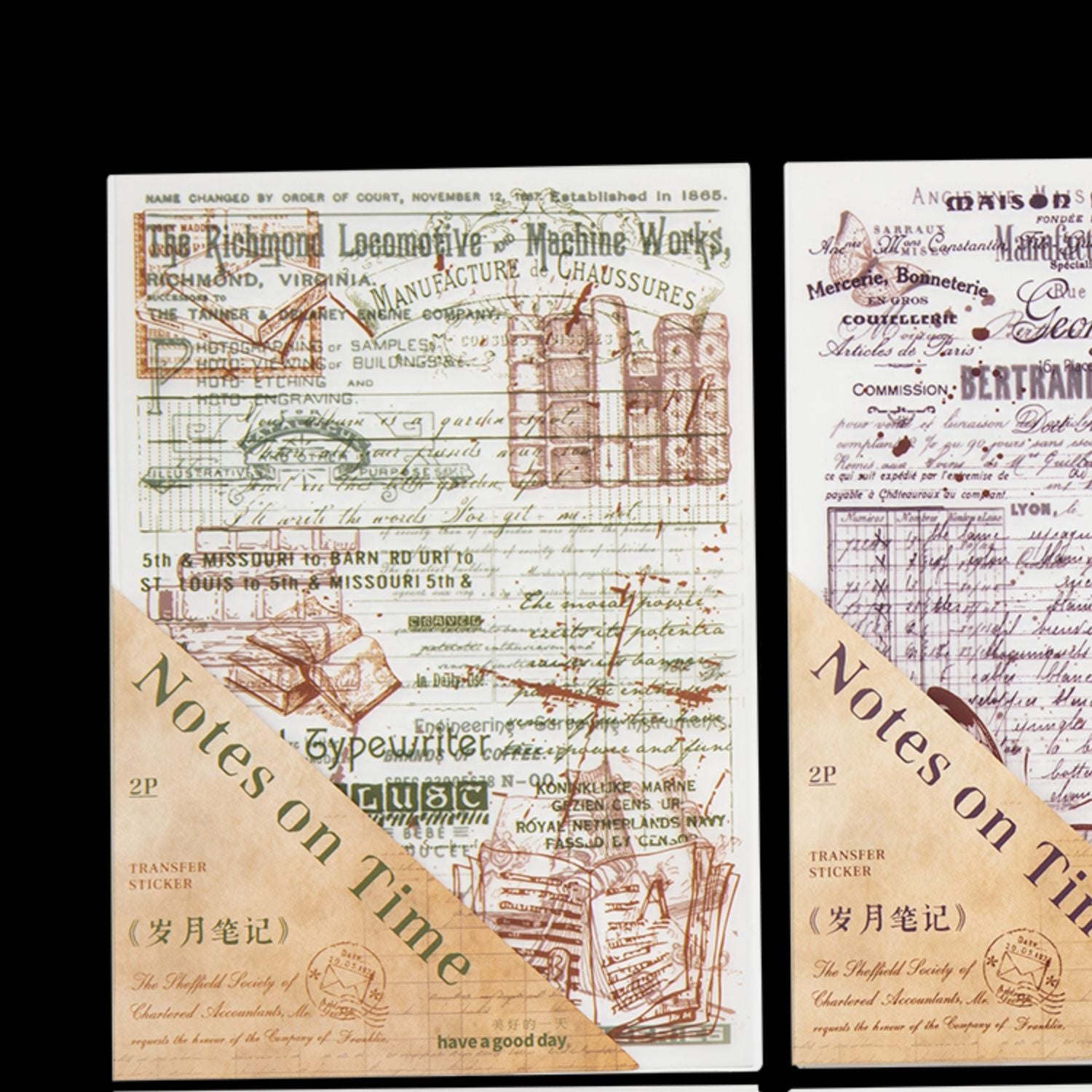 Transfer Sticker Notes Manuscript Landscape, 6 Options - ViktaShop