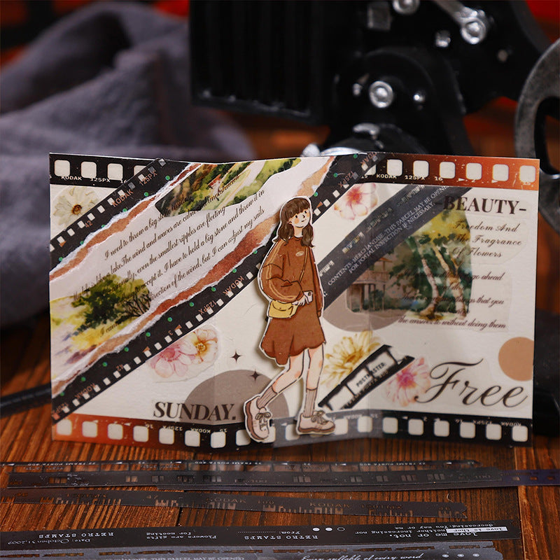 ticker Pack – Retro Style, Daily Element Handbook Material - ViktaShop