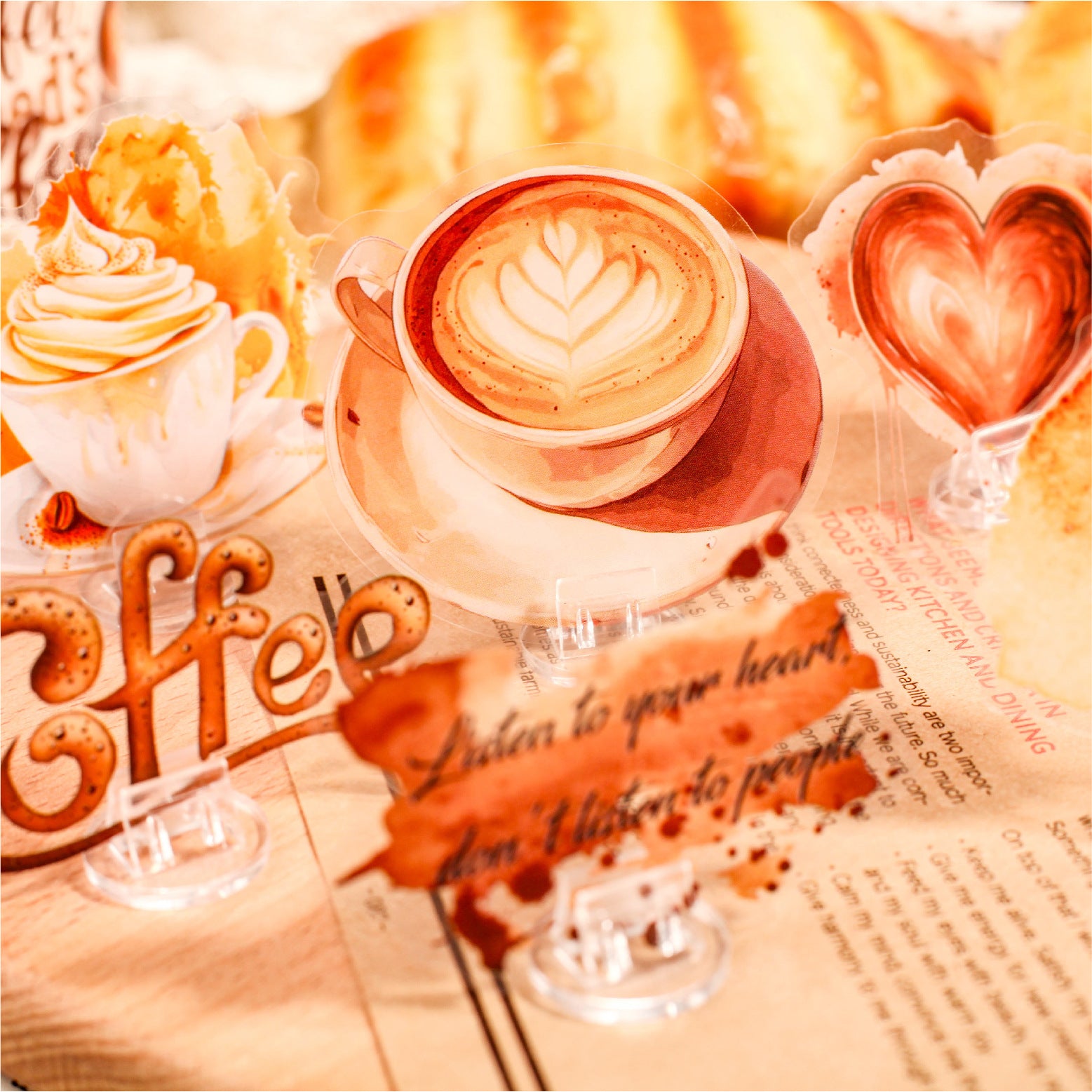 Coffee Sticker Pack - PET - ViktaShop