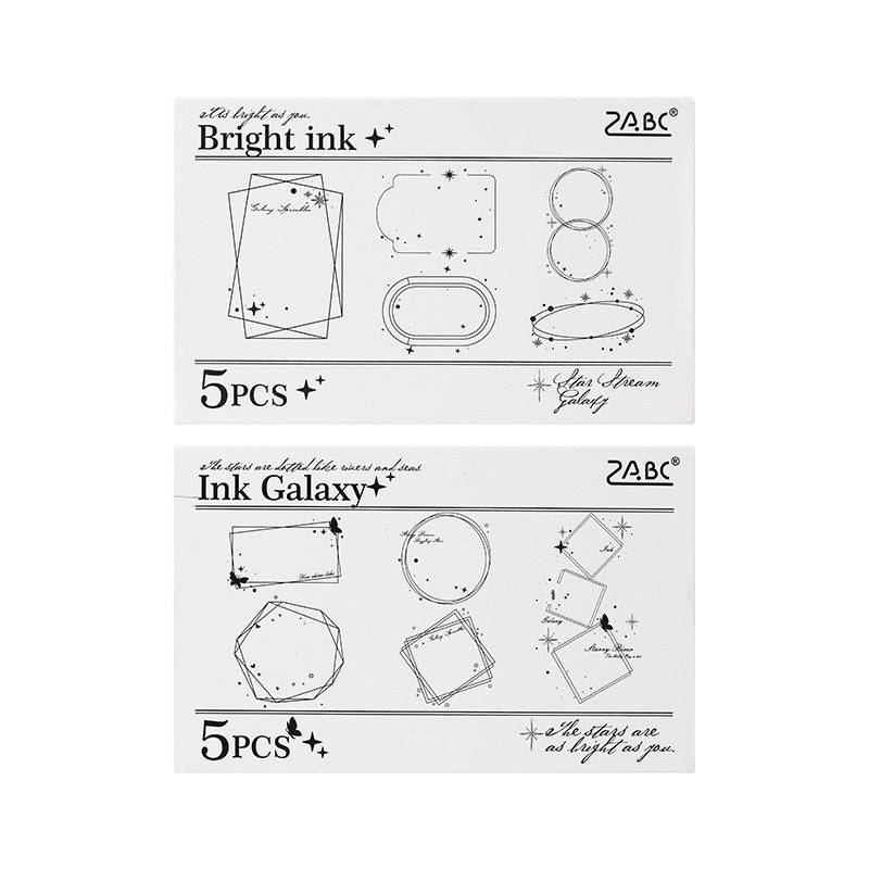 Retro Wooden Seal Set - Ink Mark & Decorative Borders, 2 Options - ViktaShop