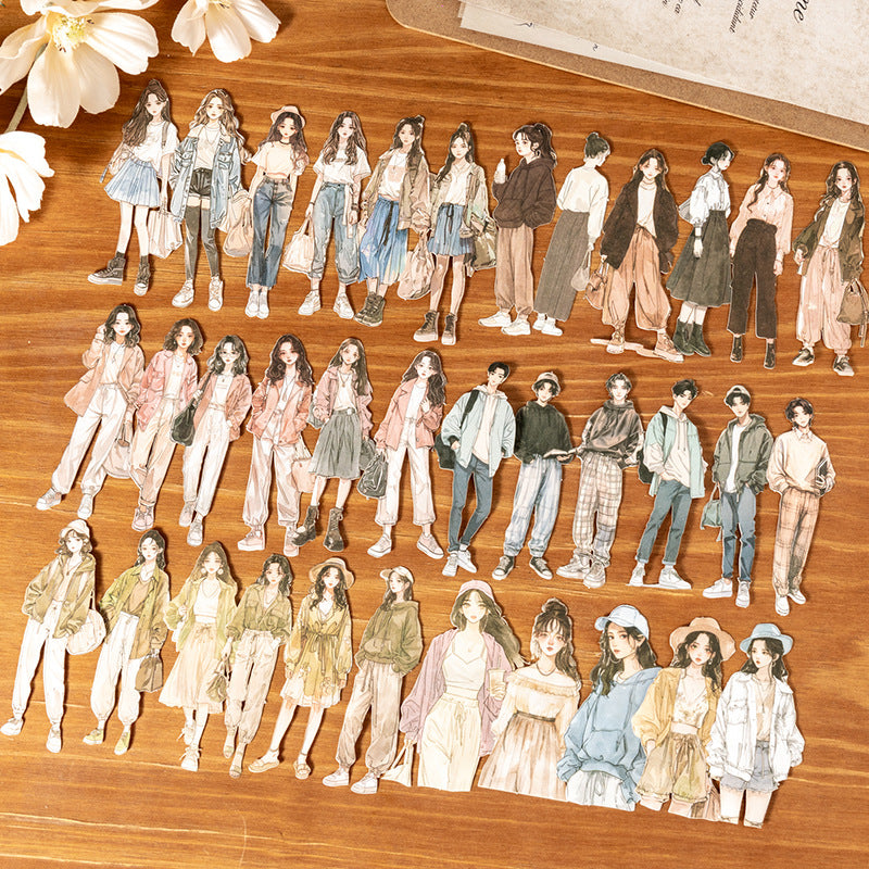 Sticker Pack – Life Drama & Light Retro Fashion, 20 Pcs - ViktaShop