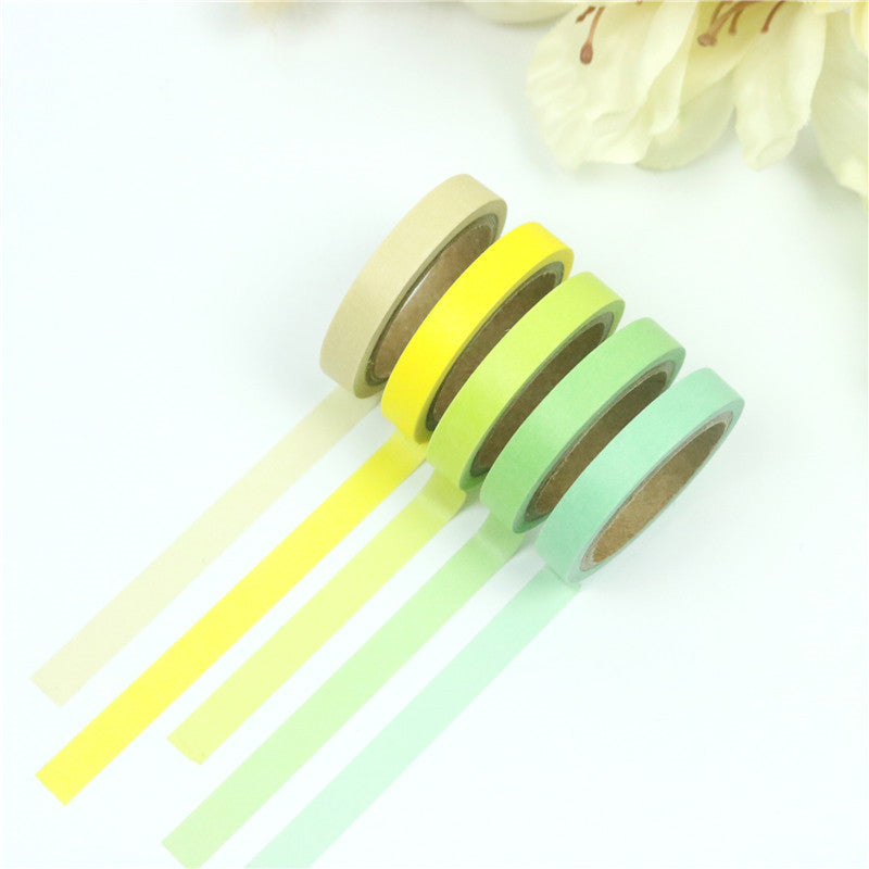 Solid Color Thin Washi Tape Set, 3 Options - ViktaShop