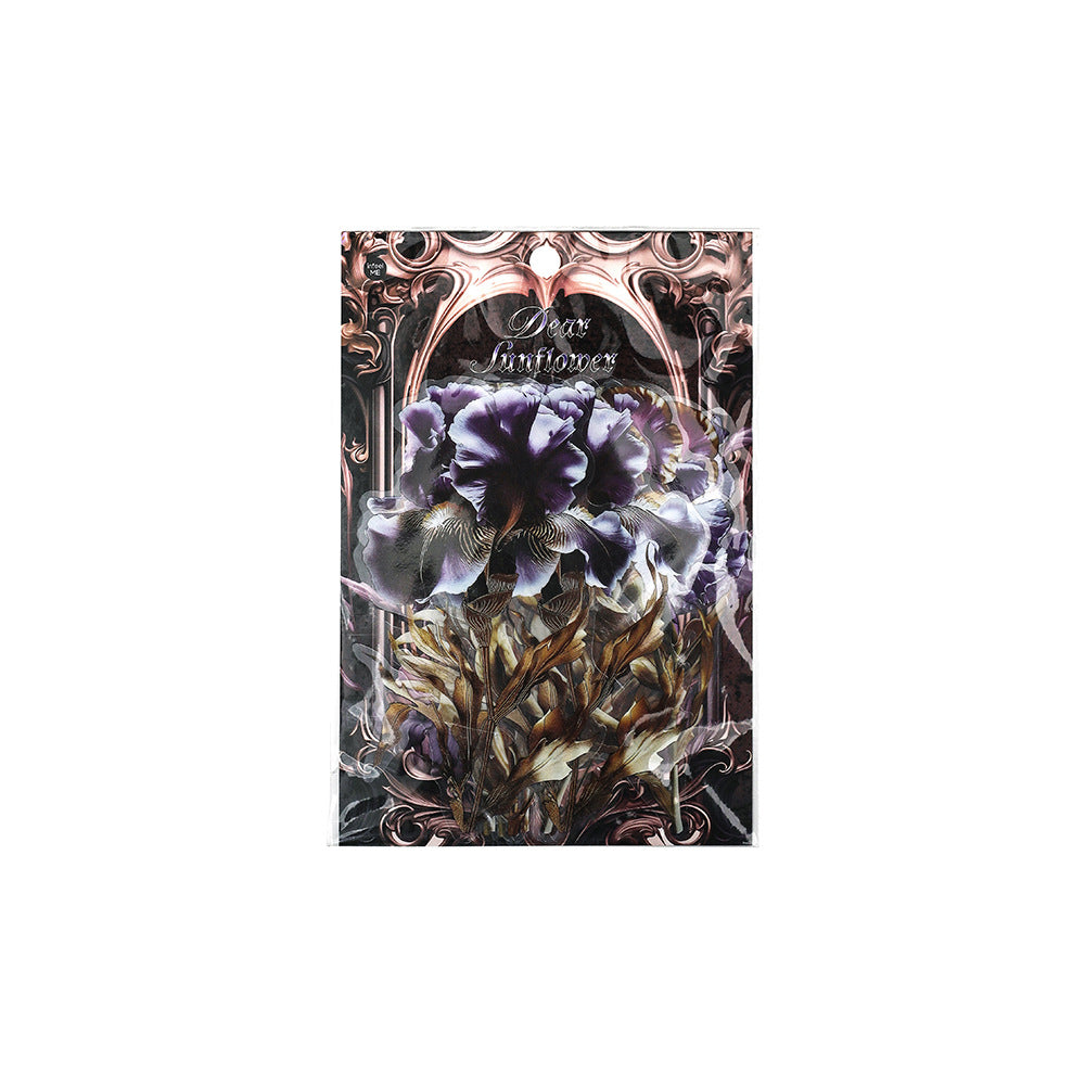 Dark Retro Floral Stickers PET Sticker Bag, 4 Options - ViktaShop