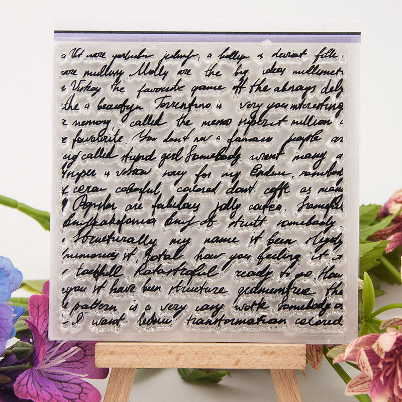 Transparent Silicone Stamp – Text Background DIY Journal Seal - ViktaShop