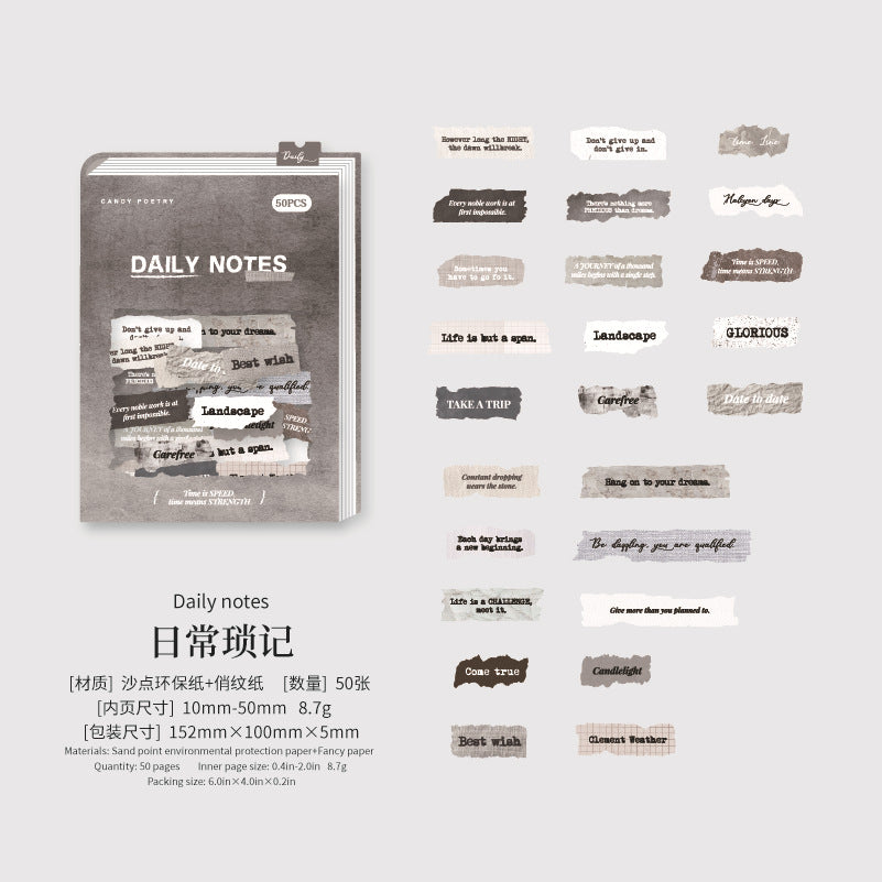 Vintage English Label Sticker, 6 Options - ViktaShop