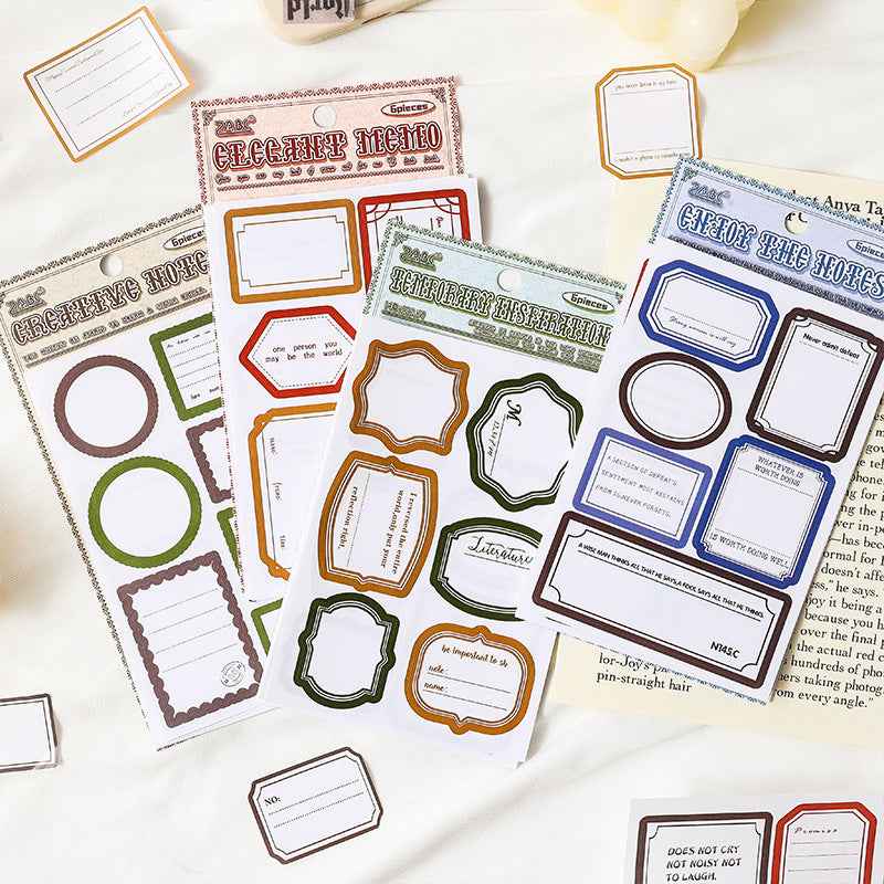 Cross-border Retro Border Die-cut Stickers