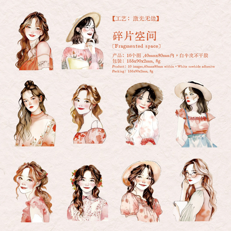 Beautiful Series Laser Sticker Bag - Confession & More - 10 pcs - ViktaShop