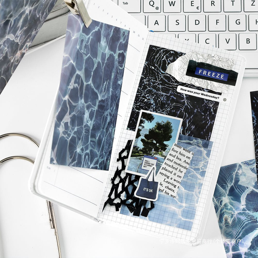 Decorative PET Sticker – Large Background Boil Water Ripple, 10 Pcs - ViktaShop