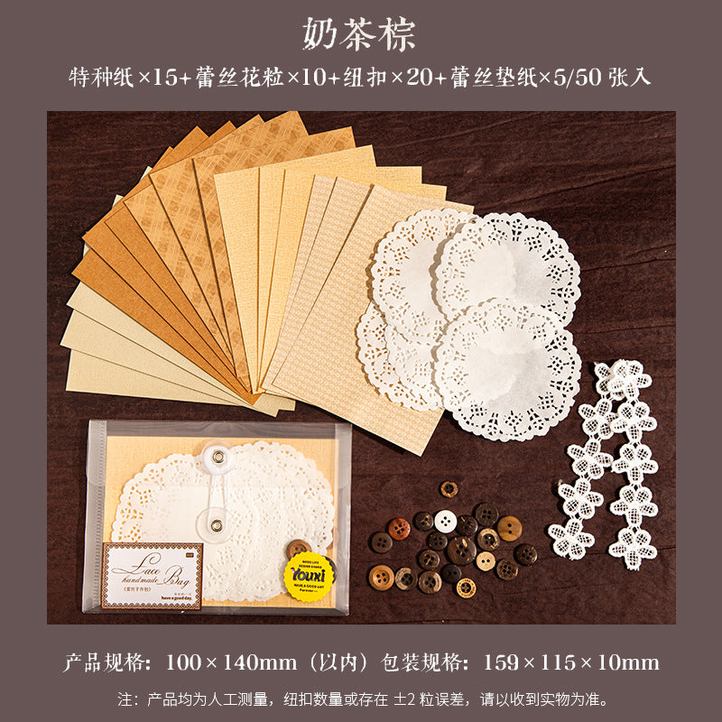 Lace Handmade Series, Background Decoration Material Bag, 4 Options - ViktaShop