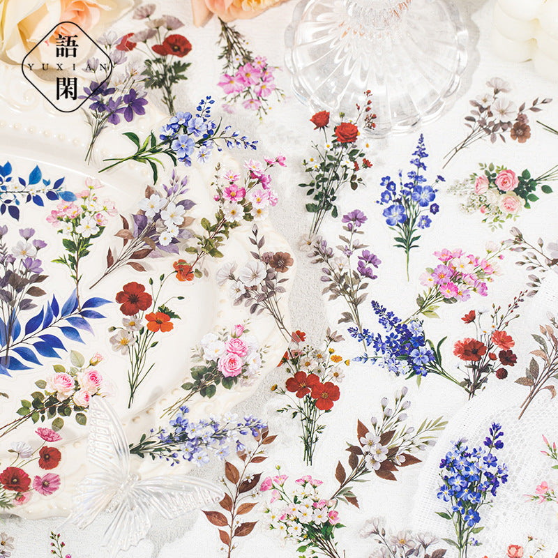 Morning Dew PET Flower Sticker Pack, 4 Options - ViktaShop