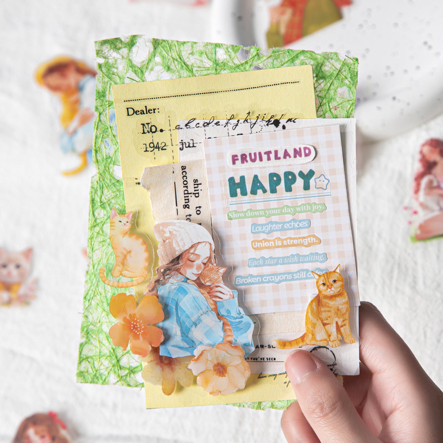 Girls Theme PET Stickers - Strawberry, Meow Claw & More - ViktaShop