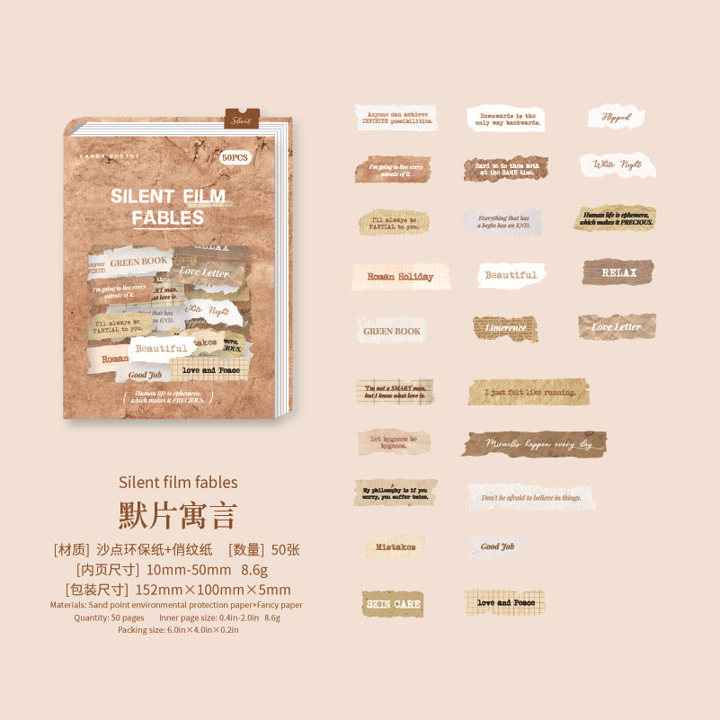 Vintage English Label Sticker, 6 Options - ViktaShop