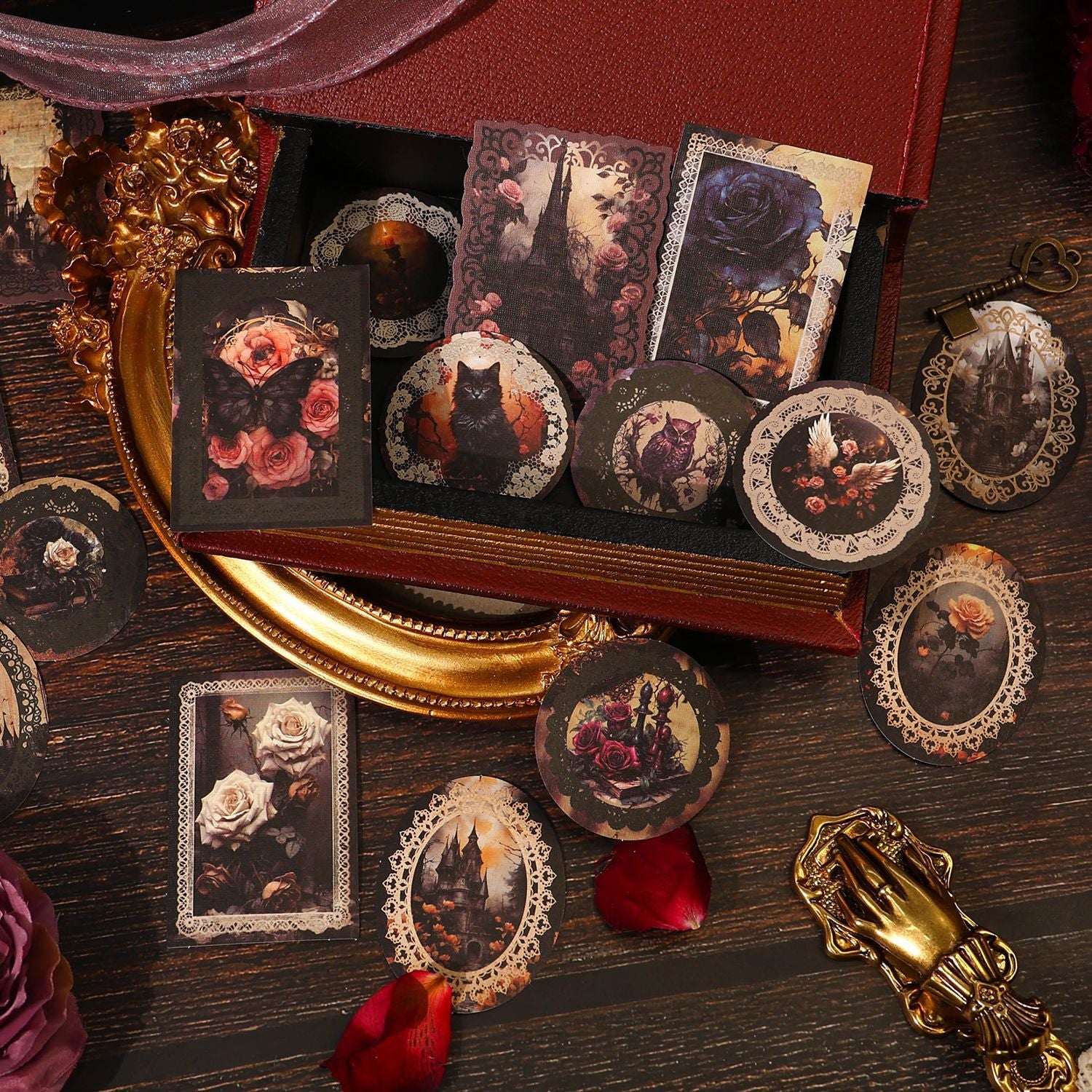 Ancient Forest Material Paper - Lace Prologue Series, 20 Pcs - ViktaShop