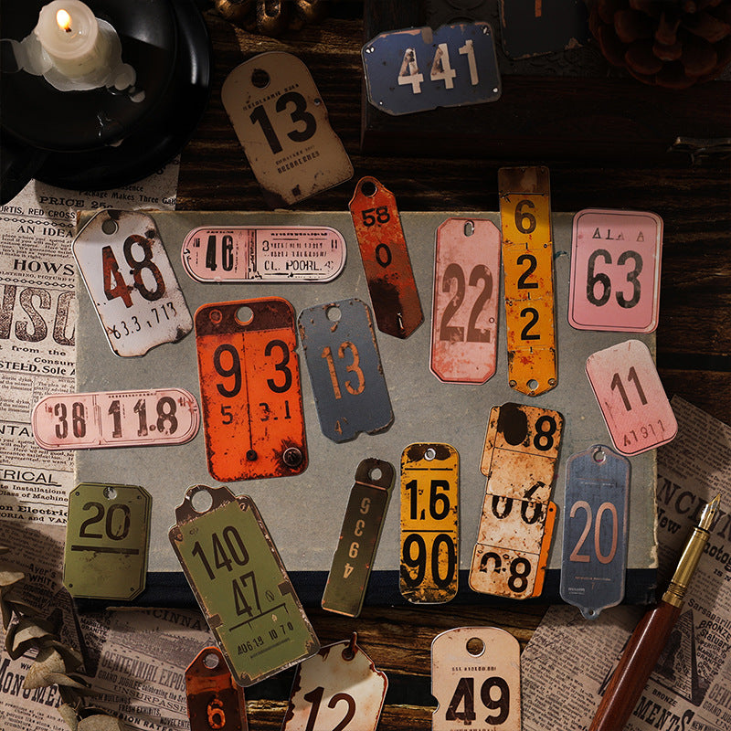 Retro Number Label Stickers – Digital Deconstruction Series - ViktaShop